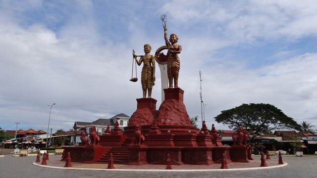 Rond-point à Kratie