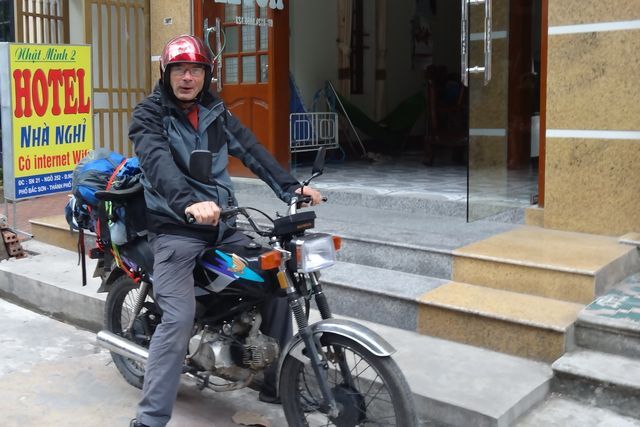 Moi sur une moto que je viens d'acheter